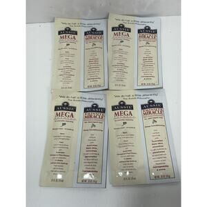 Aussie Mega Shampoo & 3‎ Min Miracle Reconstruction Lot Of 4 Samples See Picture